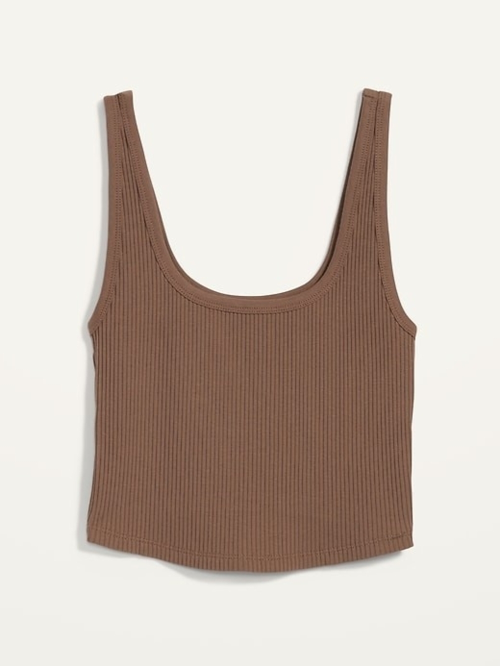Old Navy Ribbed Scoop Crop Tank — Brown Large